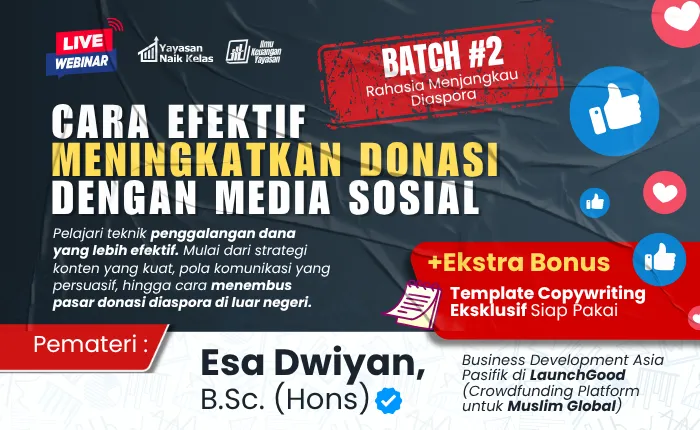 Webinar Cara Efektif Meningkatkan Donasi Dengan Media Sosial